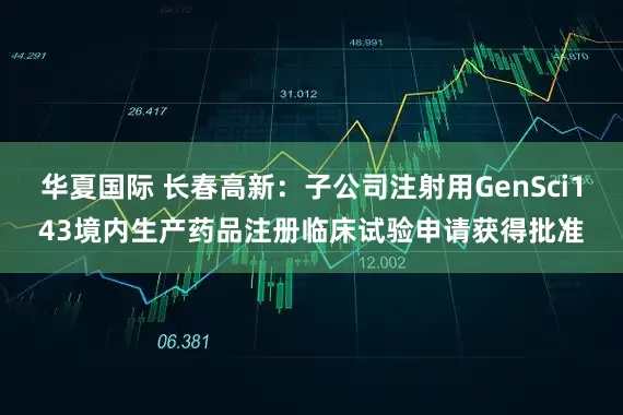 华夏国际 长春高新：子公司注射用GenSci143境内生产药品注册临床试验申请获得批准
